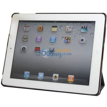 ESK ipad2 真皮折叠保护套 黑色 唤醒功能 简约设计