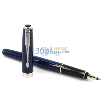 派克（parker）08款卓尔系列海洋蓝白夹宝珠笔
