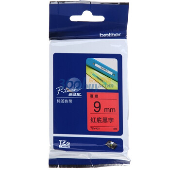 兄弟(brother)TZe-421 9mm红底黑字标签色带（适用PT1010/1280/1650/7600）