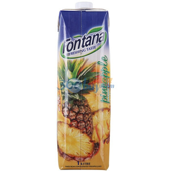 fontana塞浦路斯芳塔娜菠萝汁1L*4瓶/组
