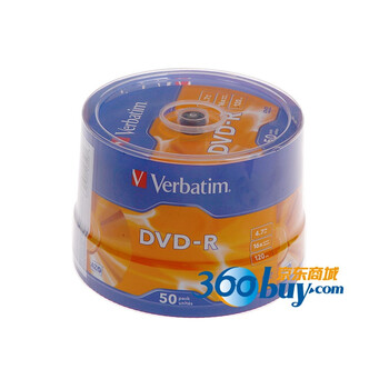 威宝（Verbatim）DVD-R 16速 4.7G  麒麟 日产 桶装50片 刻录盘