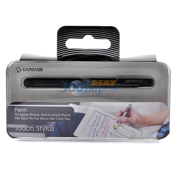 卡登仕（CAPDASE）通用型电容式触控笔 黑色（内置SIM卡取卡针 磁性可吸附）适用于Ipad/Iphone
