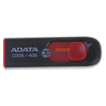 威刚（ADATA) C008 日系简约闪存盘 4GB 黑红