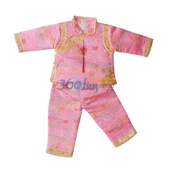 婴之谷 2012新年贺岁服 女童唐装棉服2 T0164 粉红 36个月