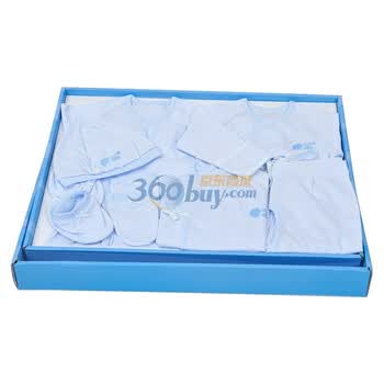 贝贝怡（bornbay） BB939 宝宝服 快乐成长礼盒BB939 婴儿童装内衣 淡蓝 66码