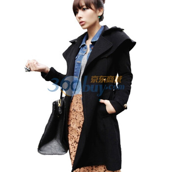 时尚起义 冬装韩国进口精致小坎肩优雅外套 女562813 黑色 M