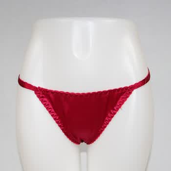 贝诗维迪 100%真丝 桑蚕丝女士时尚性感内裤S102 红色 L