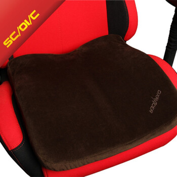 DXRACER 人体工学咖啡色大号慢回弹/记忆海绵坐垫/腰靠/靠垫