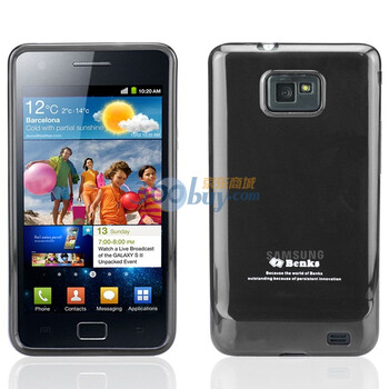 邦克仕（Benks）Magic Jelly移动数码产品专用保护壳（适用于三星 SAMSUNG I9100透黑色）