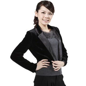 蒂娜莉莎 20秋冬新品西装 OL通勤休闲时尚西装外套9268 黑色(00) XL