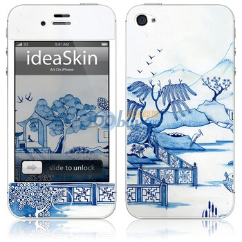 ideaSkin iPhone 4 蓝柳絮 手机外壳保护套皮贴膜 CJKC202166