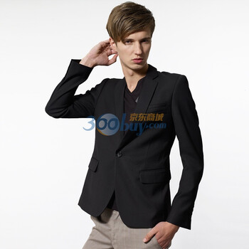 佐肯Eingezogen春夏装修身西服外套 W1023 黑色 XXXL