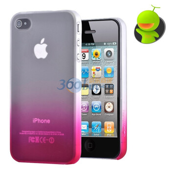 哈密瓜（hamimelon） HM0140 DUO色彩渐变磨砂系列 iphone4保护套 外壳 保护壳 绯红 送贴膜防尘塞