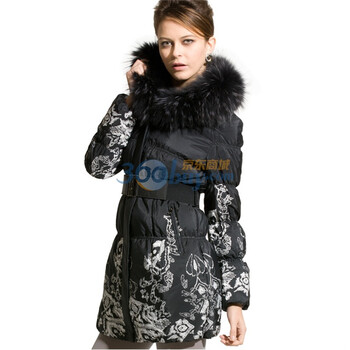妠彩 N.CAI 冬季时尚女装羽绒服 Y99890 黑色 XXXL