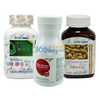 健康妈妈之准备怀孕至1-3个月 (螺旋藻片+叶酸多维营养素片1 +浓缩磷脂软胶囊)JZH001
