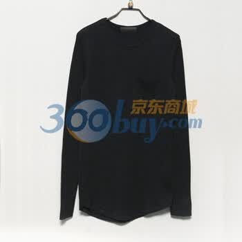 时尚起义 冬装韩国进口百搭圆领舒适T恤 男569930 烟灰色 one