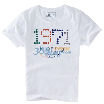 NOP 男士 2012夏季新品70年代印花系列T恤 1971 漂白色 XL