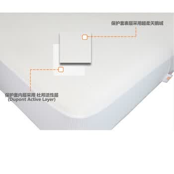 眠趣 品质生活　杜邦活性层防螨护肤防水透气席梦思保护床笠床罩　1.2米