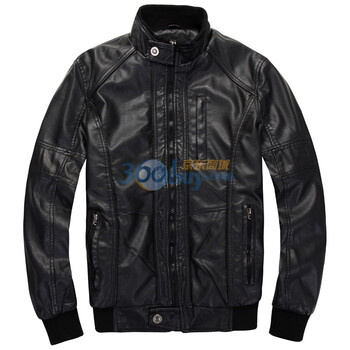 零号男 2011冬装新款军旅款皮衣 BAC0006 01 10 黑色 XXXL
