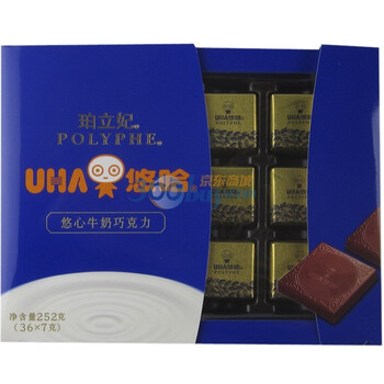 悠哈珀立妃牛奶巧克力252g
