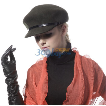 南歌子Nangeangel琼玛公主飒爽英姿女士礼帽女冬季新品羊毛定型 橄榄