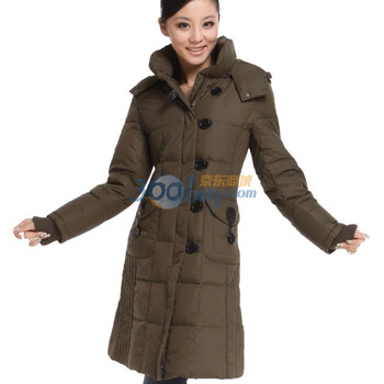 卡朱米 KAZHUMI 新款女装长款羽绒服 #2226 军绿 4XL(190/104A)