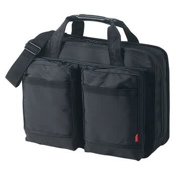 日本SANWA SUPPLY BAG-POCKET20B-C 20个收纳口袋多功能收纳达人商务电脑包 14.1/15.4寸 黑色