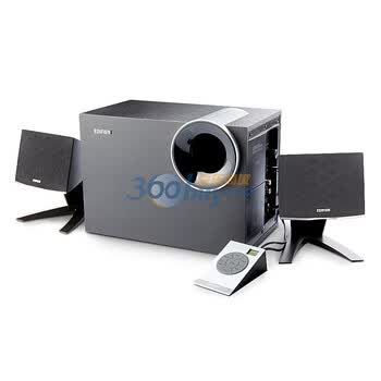 漫步者（EDIFIER） R208PF 带SD/USB/FM加线控的2.1多媒体有源音箱 黑色