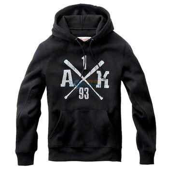 AK男装秋季新品 棒球带帽运动卫衣C105012 黑色 XXL