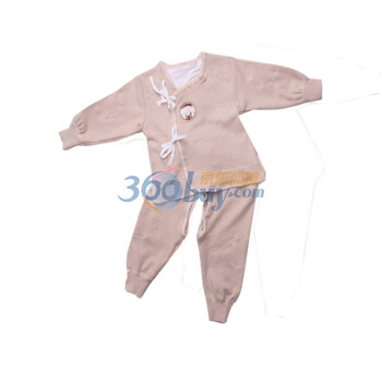 婴之谷2011秋季新品 高弹棉三层保暖和尚服合同套T5224 卡其色 66码