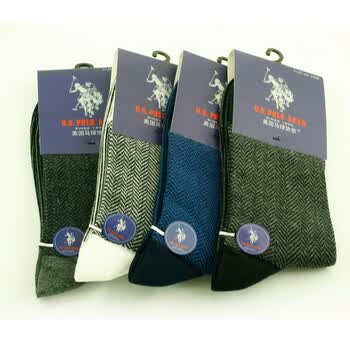 U.S. POLO ASSN.男士休闲袜子颜色随机四双装1009 均码