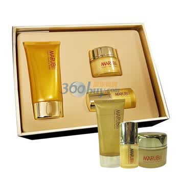 丸美MARUBI 弹力蛋白精华三件套（洁面120ml+精华20ml+晚霜50g） 体验装