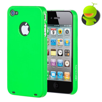哈密瓜(hamimelon) HM0102 iphone4保护套 升级版钢琴烤漆12色 外壳 绿色 送防尘塞贴膜