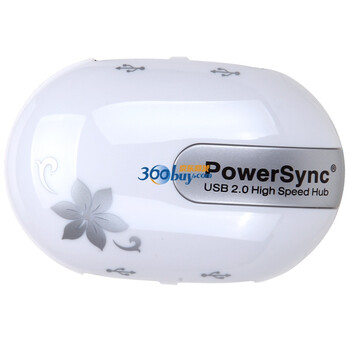 包尔星克（PowerSync）HU-153W 鼠标型集线器 白色