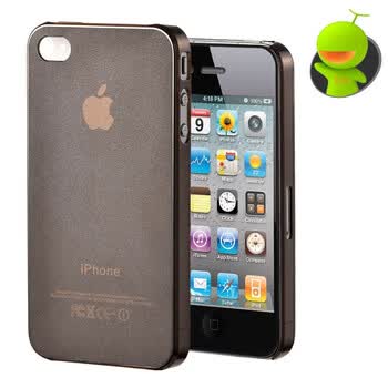 哈密瓜（hamimelon）HM0134 iphone4保护套 0.6mm透感系列 磨砂外壳 后壳 保护壳 咖啡黑