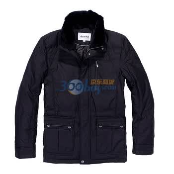 davehill 大卫山 男士立领短款羽绒服 秋冬外套 商务休闲棉服DH0711EW07 黑色BK 170/88A(M)