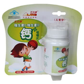 艾兰得 维生素C维生素D加钙咀嚼片（儿童型）1.5g*60片