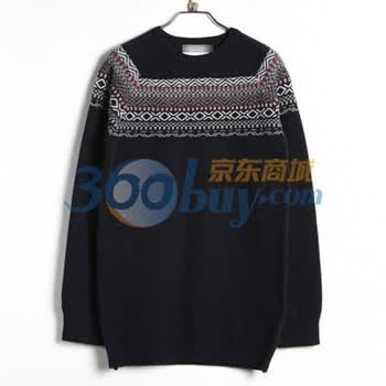 时尚起义 春装韩国进口简单图案弹力保暖T恤衫 男570065 海军蓝 one