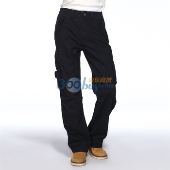 IZOD 秋季新品纯棉暗格纹多口袋男士休闲裤 2061916208200 黑色 190/96A(36)