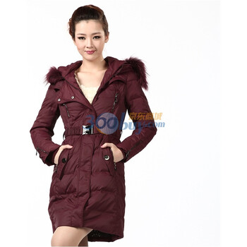 波司登旗下 2011新款 冰洁羽绒服 女式经典时尚中长款 BG11190紫色185/104A(XXXL)