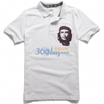 Giordano佐丹奴BSX Polo 男MINI CHE经典头像印花POLO 04011100 白色 L