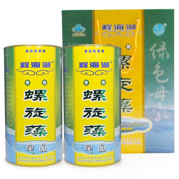 程海湖牌天然螺旋藻片0.25克*600片 2桶礼袋装