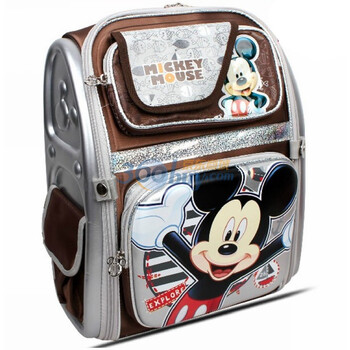 迪士尼DISNEY小学生儿童减负双肩书包SM80241 咖啡