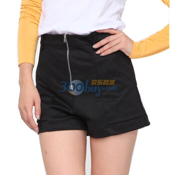 Rosas Mode英伦风格拉链女短裤R1523332 黑色 L