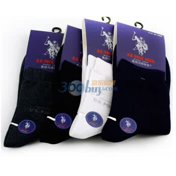 U.S. POLO ASSN.男士休闲袜子颜色随机四双装1025 均码
