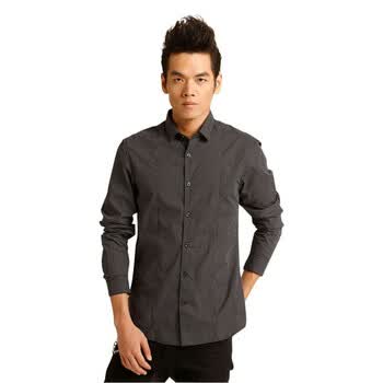 Jack Jones/杰克琼斯衬衫纯棉波点长袖衬衫P(黑)|211405006010 195/112A/XXXL