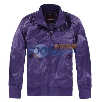 彬伊奴bindwood春季新品 时尚潮流立领修身男士风衣外套103036 紫色 XXL