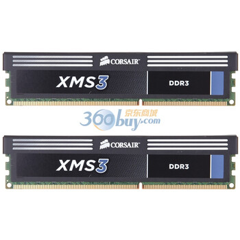 海盗船（CORSAIR）XMS3 DDR3 1600 8GB(2x4GB)台式机内存（CMX8GX3M2A1600C9）
