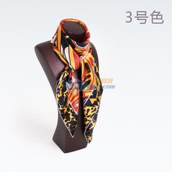 宝石蝶品牌真丝大方巾真丝印花丝巾高档丝巾礼品未来之城 深黄色