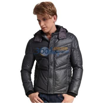 [2011秋冬新品]马克华菲灰色连帽羽绒服7114015720黑色XXL